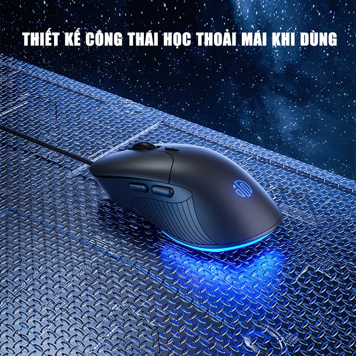 Chuột Inphic B2 Gaming có dây 8800 DPI USB - Chuột máy tính chơi game Inphic công thái học không tiếng ồn Silent Click - 7