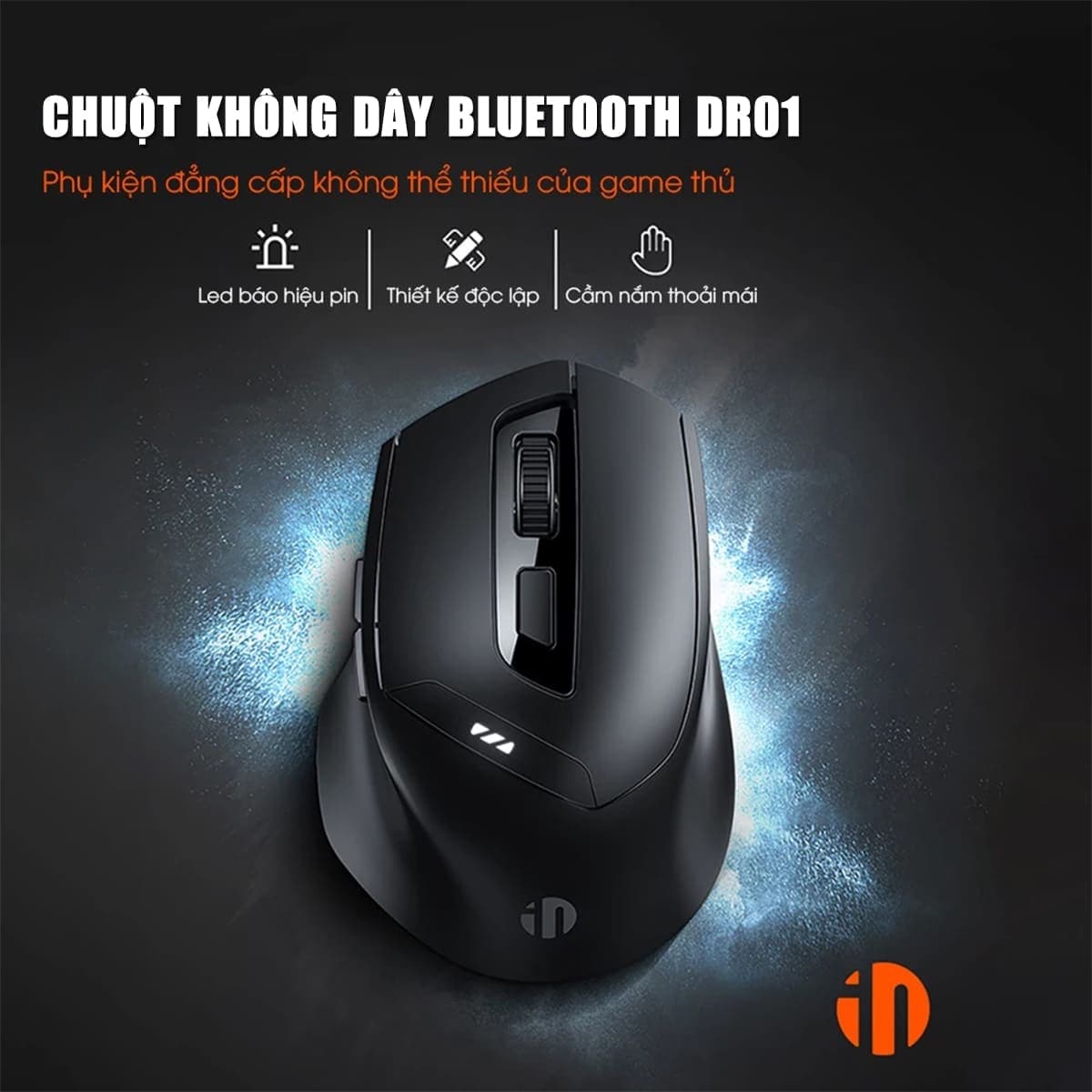 Chuột không dây Bluetooth gaming Inphic DR01 Silent click 1600 DPI sạc pin giá rẻ - 3