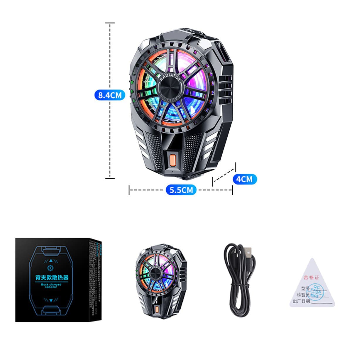 Quạt tản nhiệt điện thoại sò lạnh J21 bản nâng cấp của sò lạnh J20 với 3 chế độ làm lạnh Led Gaming - 2