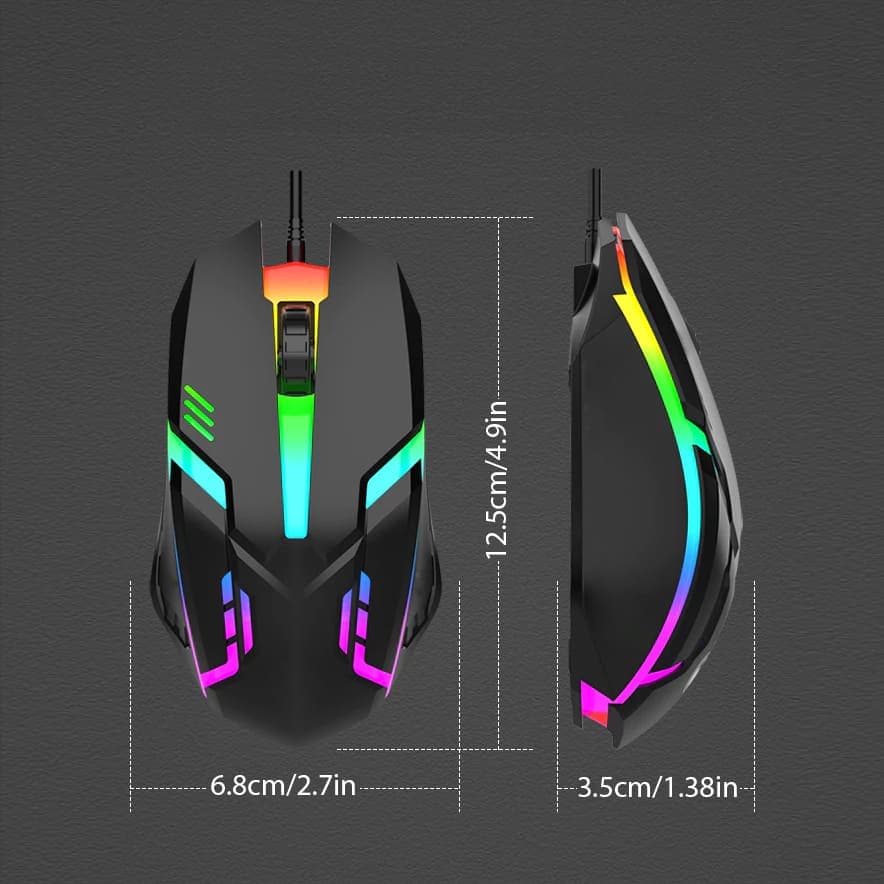 Chuột có dây Gaming X1 1200 DPI USB Led RGB đổi màu chuột máy tính văn phòng chơi game giá rẻ - 6