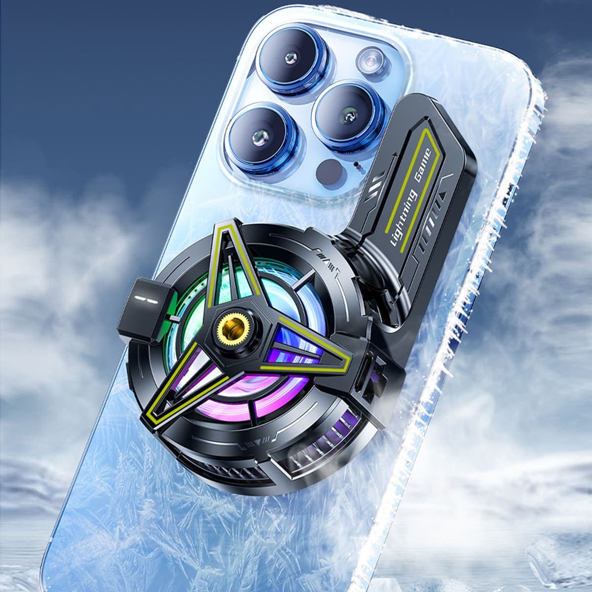 Quạt tản nhiệt điện thoại máy tính bảng X151 V2 sò lạnh từ tính led RGB hiển thị nhiệt độ hỗ trợ Livestream - 10