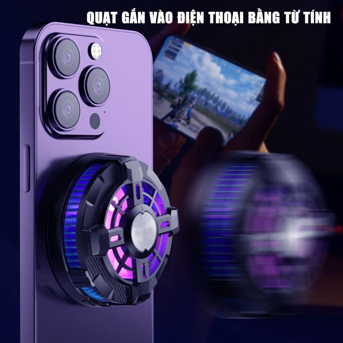 Quạt tản nhiệt điện thoại máy tính bảng X99 V2 sò lạnh từ tính hỗ trợ Livestream - 9