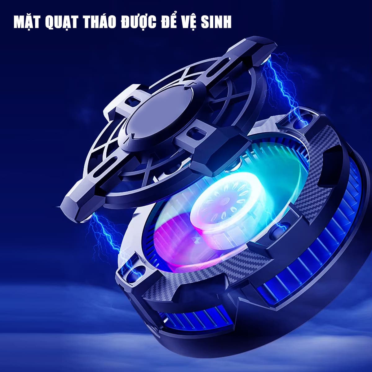 Quạt tản nhiệt điện thoại máy tính bảng X99 V2 sò lạnh từ tính hỗ trợ Livestream - 4