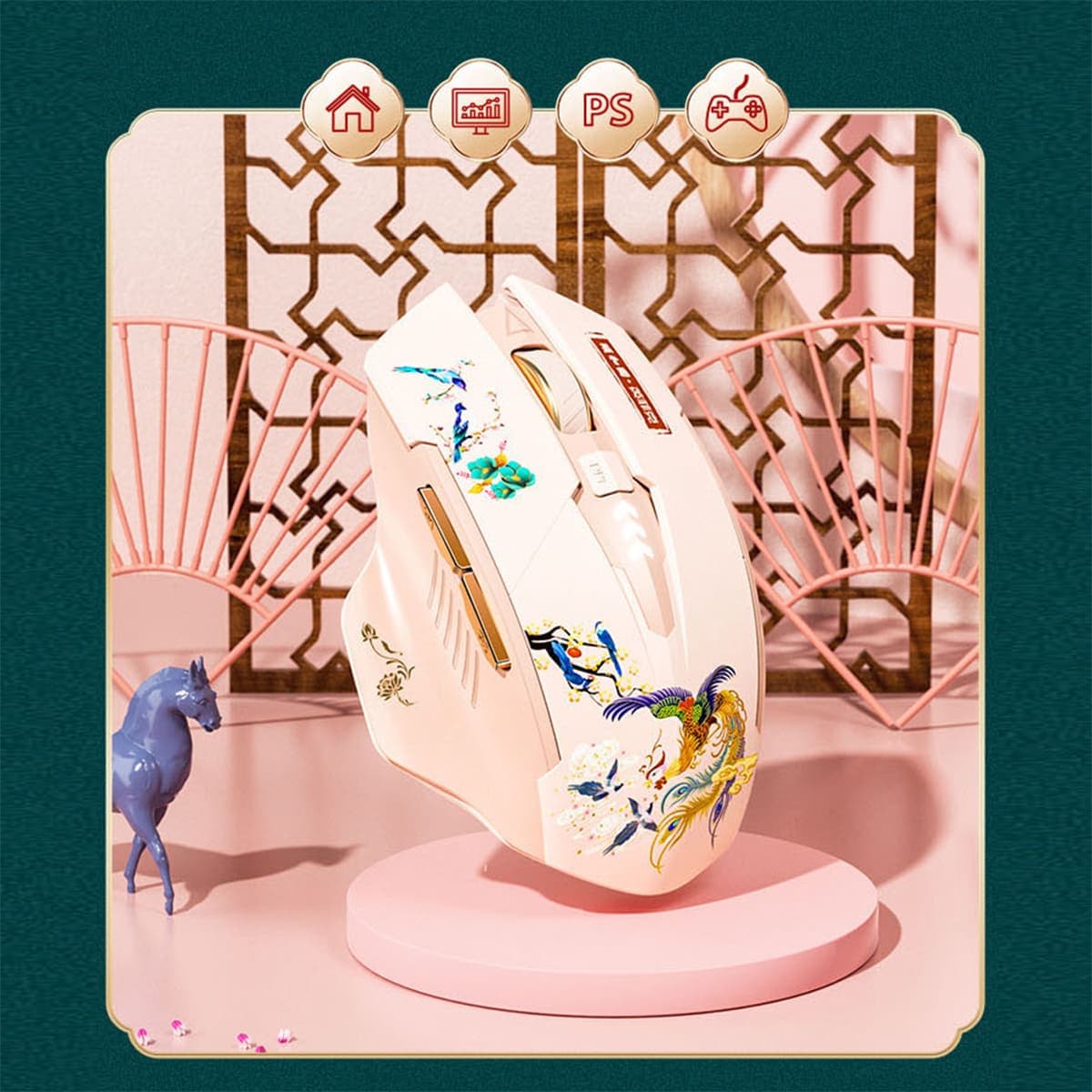 Chuột Bluetooth không dây Gaming Inphic A10 phiên bản Tết Giáp Thìn cho game thủ văn phòng máy tinh laptop - 9