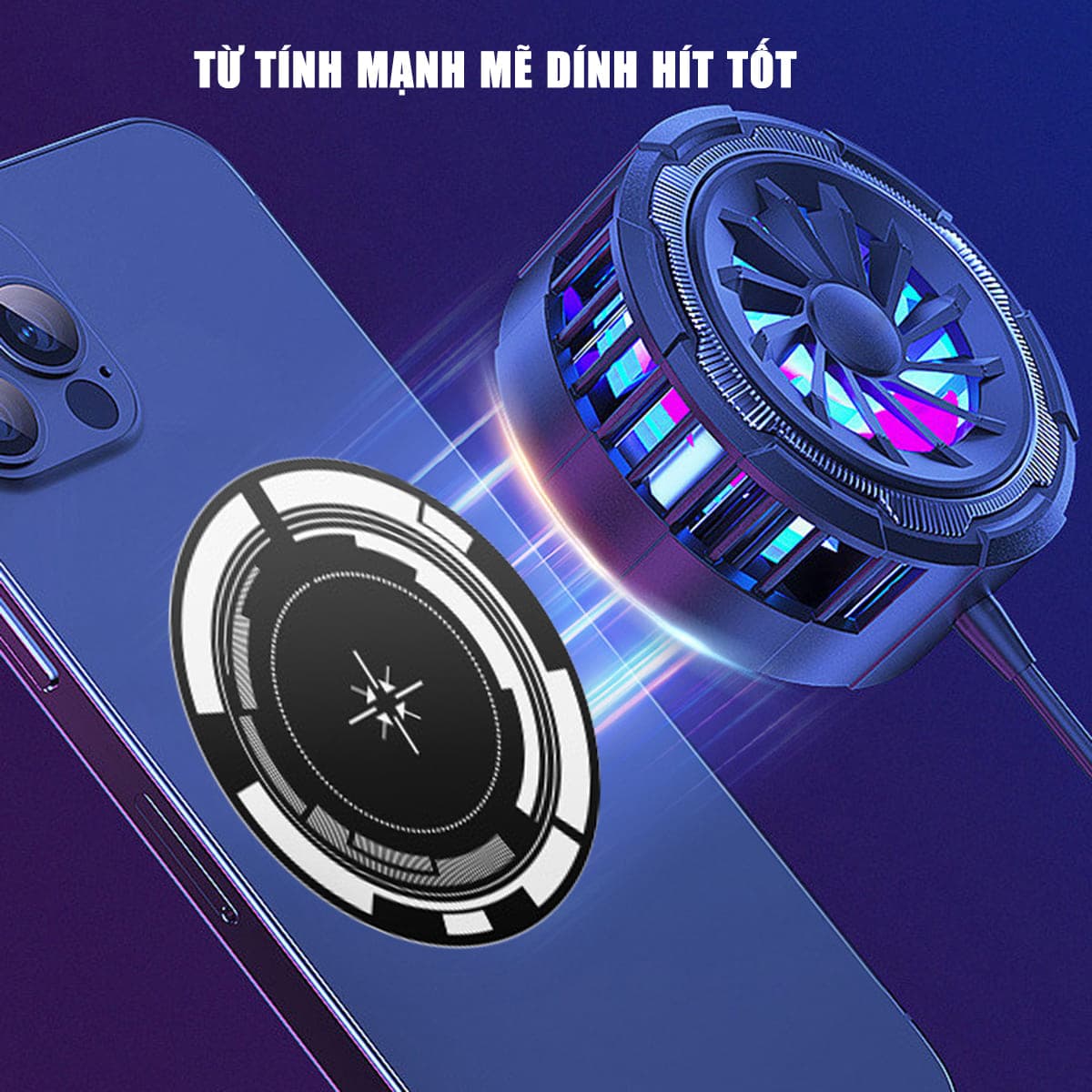 Tấm dán từ tính Gaming V1 dùng cho quạt tản nhiệt sò lạnh từ tính Memo CX07, CX08, X76, FS03, AL19, SL25 - 5