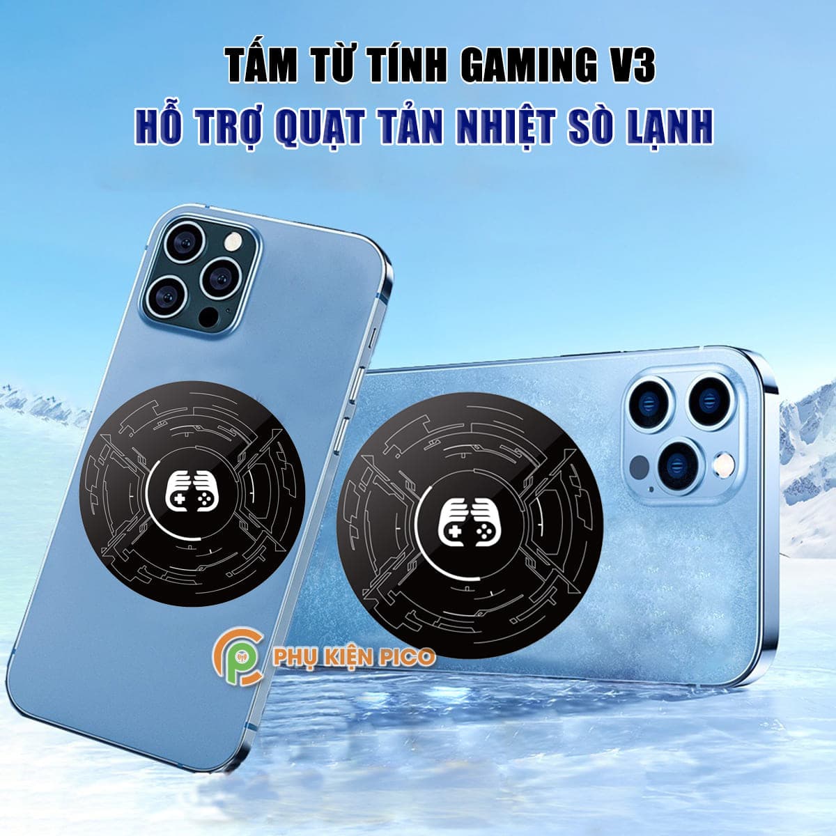 Tấm dán từ tính Gaming V3 dùng cho quạt tản nhiệt sò lạnh từ tính Memo CX07, CX08, X76, FS03, AL19, SL25