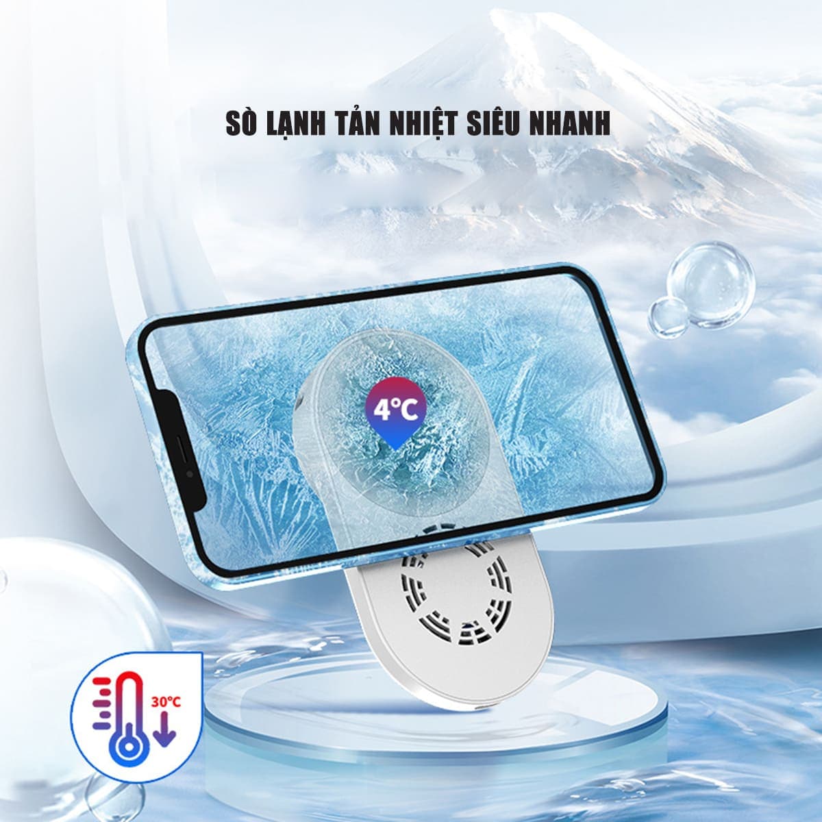 Sạc không dây 15W cho điện thoại dùng trên ô tô X39 - Sò lạnh tản nhiệt điện thoại máy tính bảng laptop bể cá - 4