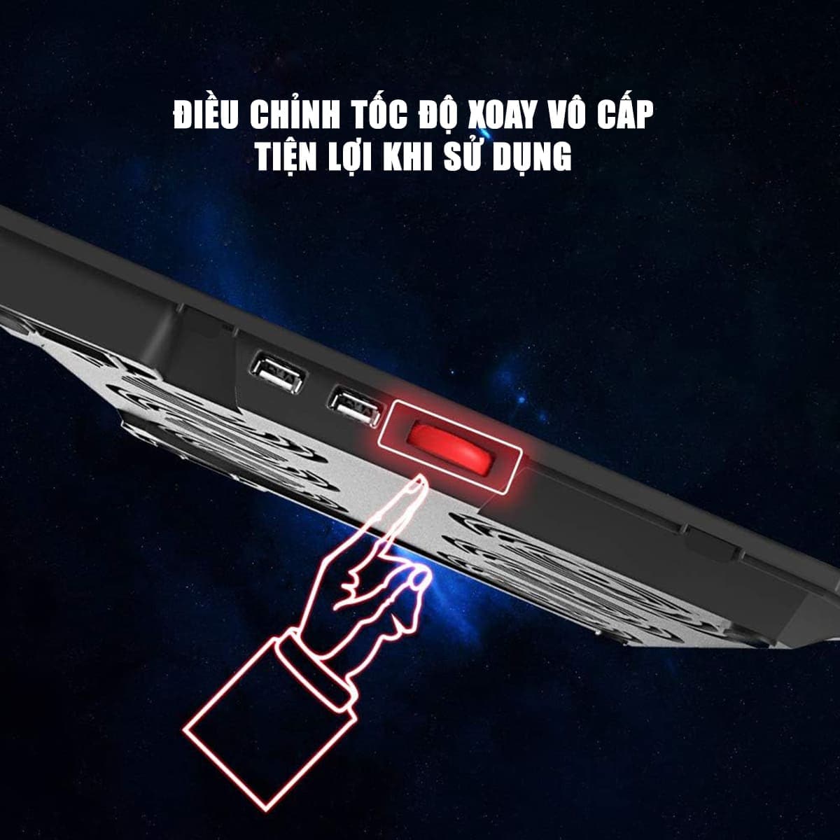 Đế Tản Nhiệt Laptop Gaming PCCooler PCR6 - 6 Quạt, Giá Đỡ Laptop 17.3 Inch, Làm Mát Nhanh, Chống Ồn - 4