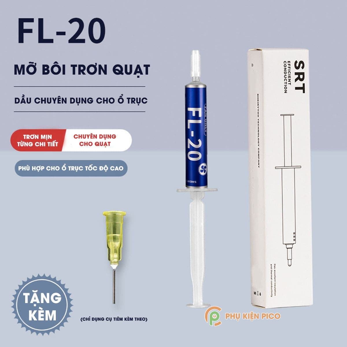 Mỡ bôi trơn quạt tản nhiệt tản nhiệt máy tính, laptop FL20 - Mỡ chịu nhiệt tra quạt chống khô két