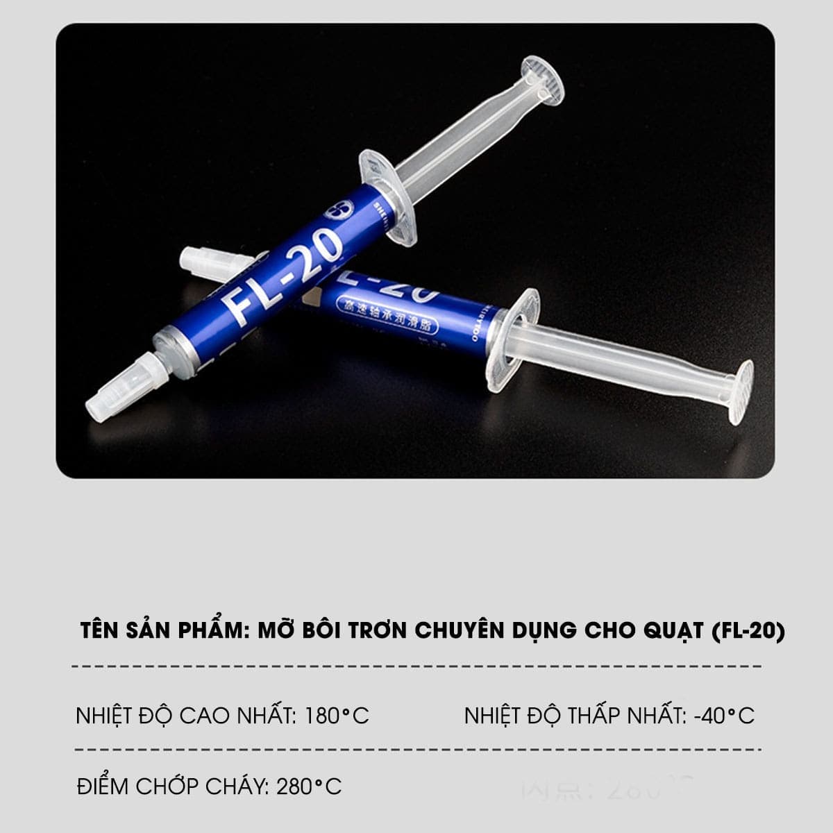 Mỡ bôi trơn quạt tản nhiệt tản nhiệt máy tính, laptop FL20 - Mỡ chịu nhiệt tra quạt chống khô két - 3