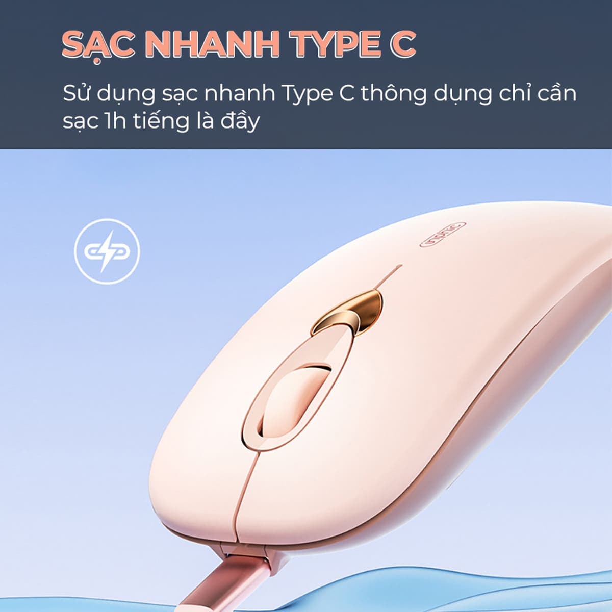 Chuột Bluetooth không dây Gaming Inphic Q8 - Sạc Pin, Màu Trà Sữa Đẹp, Giá Rẻ Cho PC Laptop - 10