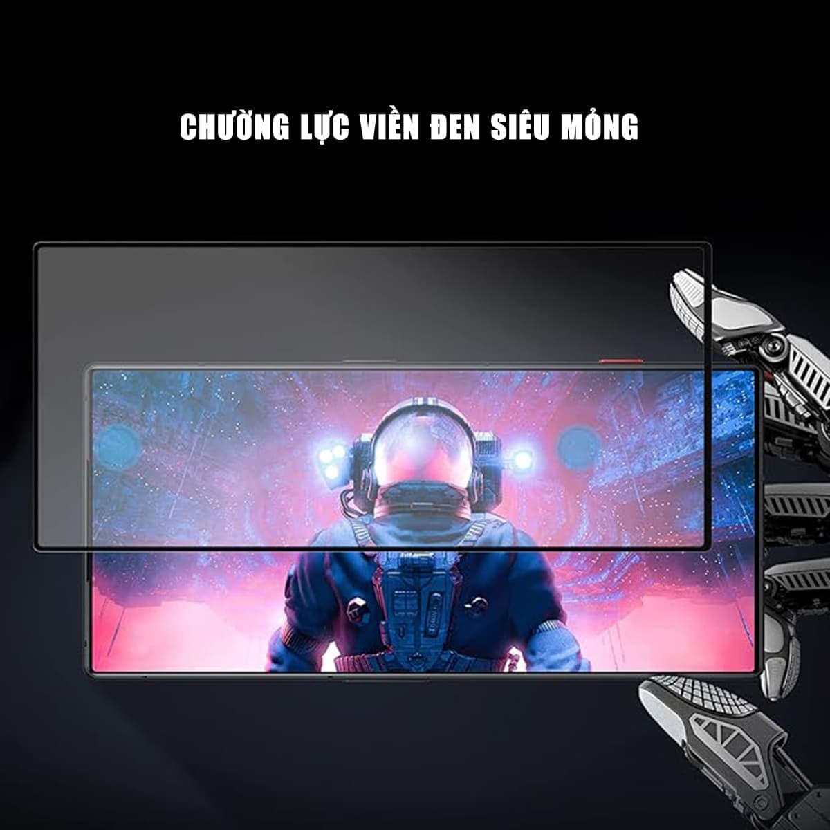 Kính cường lực Red Magic 9S Pro full màn hình viền đen siêu mỏng chính hãng Smart Devil - 9