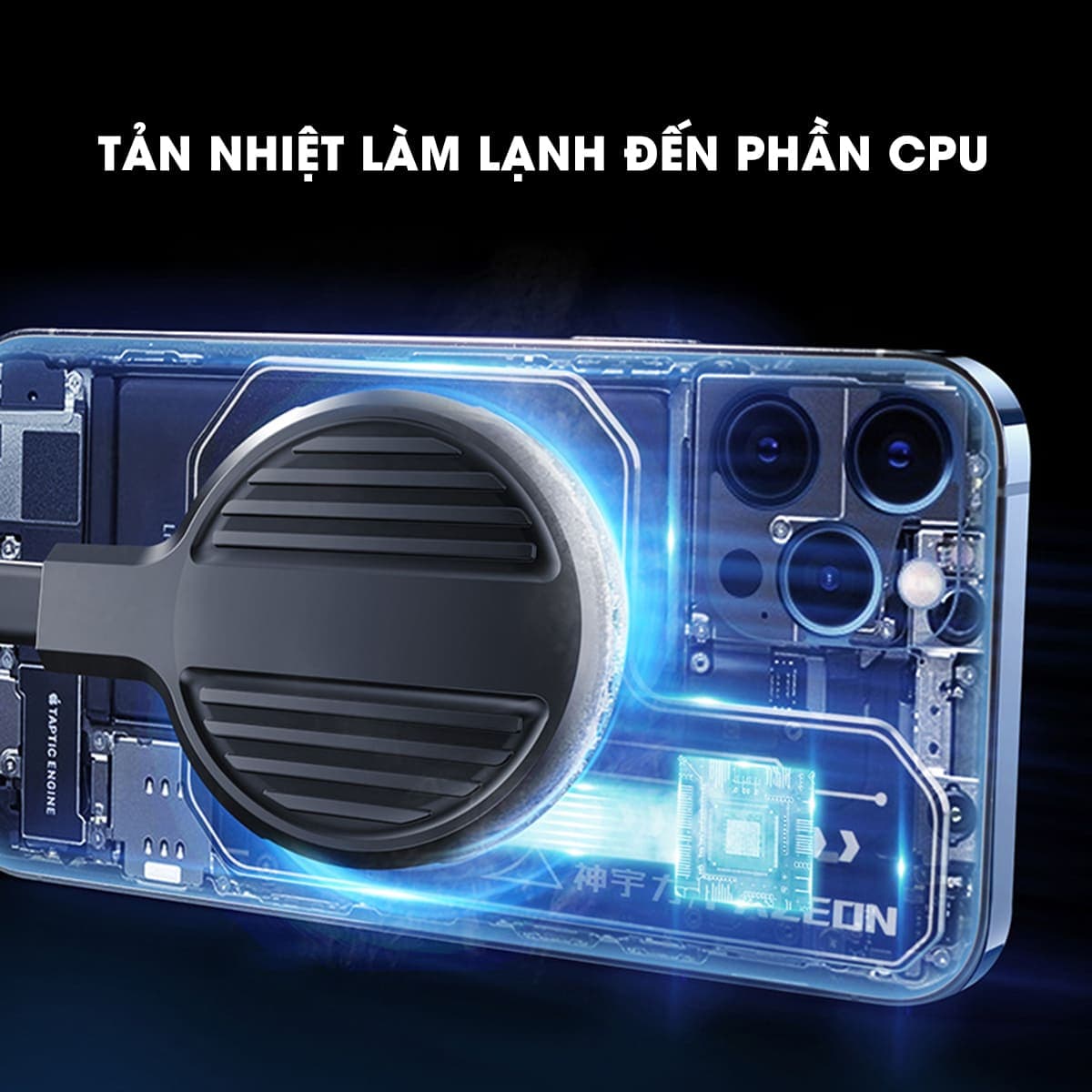 Quạt tản nhiệt điện thoại máy tính bảng XL29 sò lạnh nước từ tính hiệu năng cao đóng băng full mặt - 10