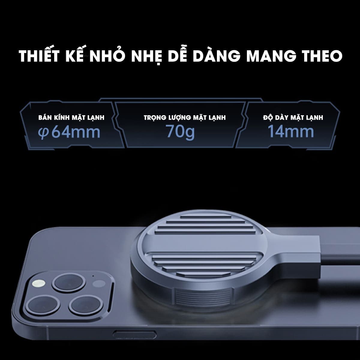 Quạt tản nhiệt điện thoại máy tính bảng XL29 sò lạnh nước từ tính hiệu năng cao đóng băng full mặt - 6