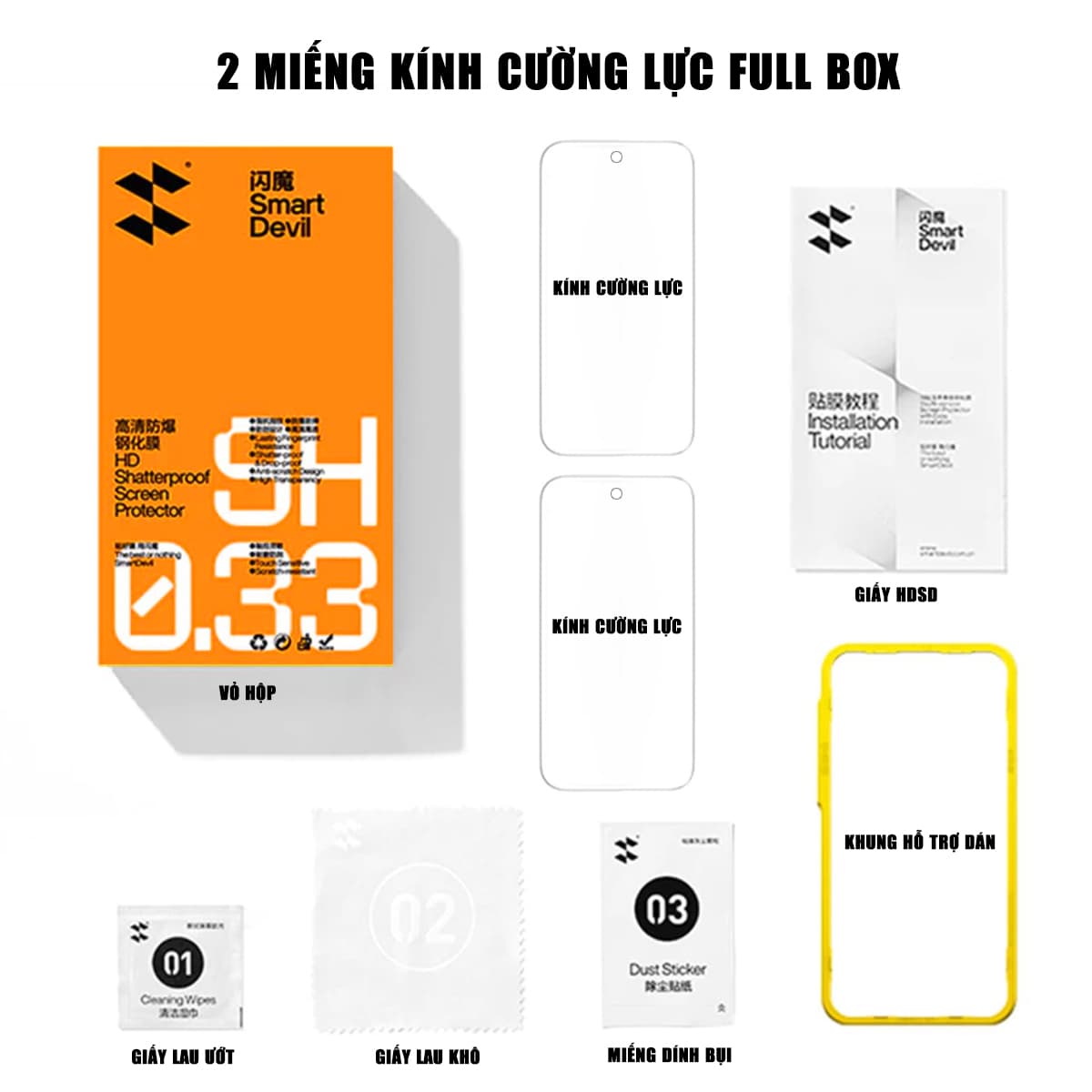 Kính cường lực iQOO Neo9S Pro Plus trong suốt full màn hình chính hãng Smart Devil - 2