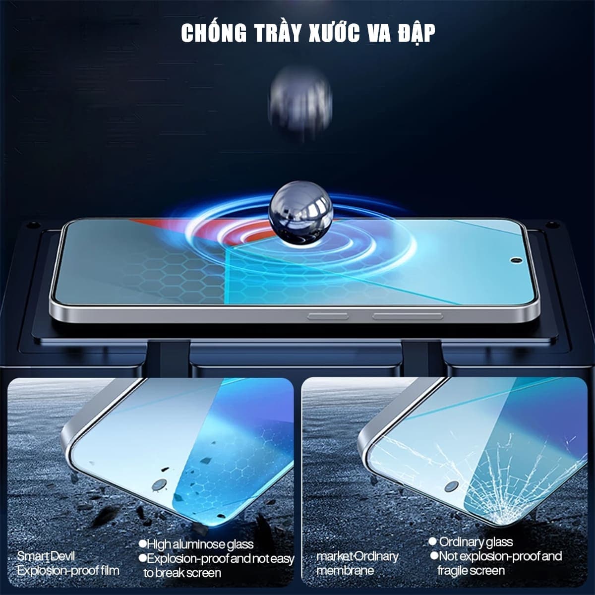 Kính cường lực Xiaomi Poco X7 Neo trong suốt full màn hình chính hãng Smart Devil - 9