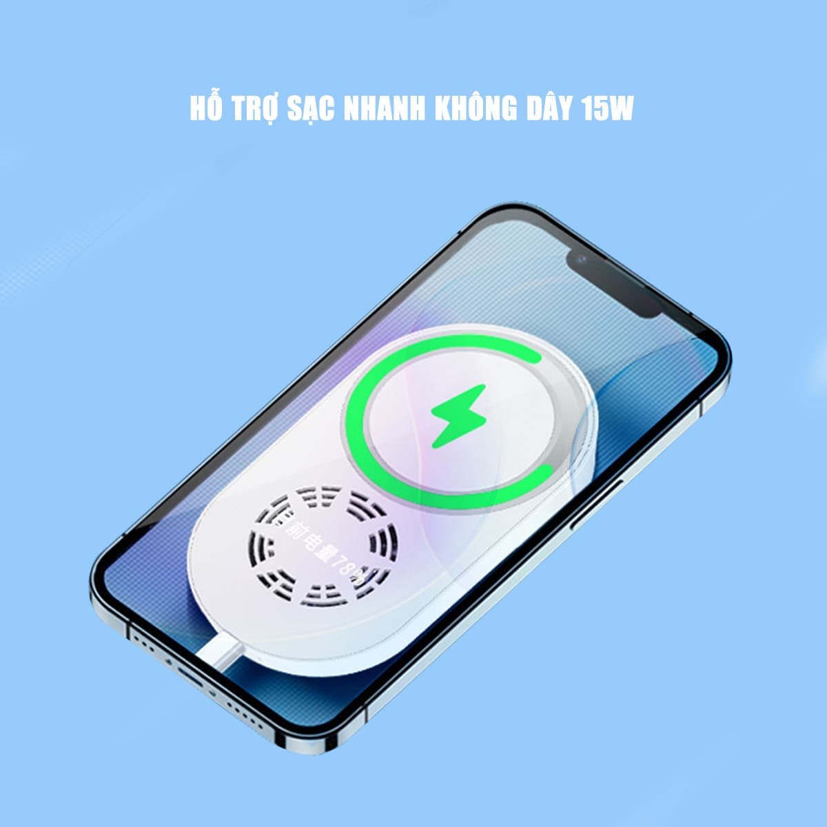 Quạt tản nhiệt điện thoại sò lạnh từ tính X39 có sạc không dây 15W hỗ trợ Livestream chơi game - 3