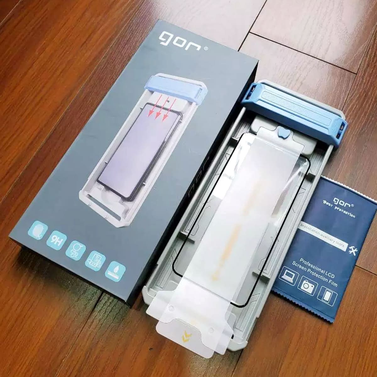 Kính cường lực Vivo X200 Pro chính hãng Gor full keo màn dùng được vân tay siêu âm trơn mượt có khung hỗ trợ dán - 2