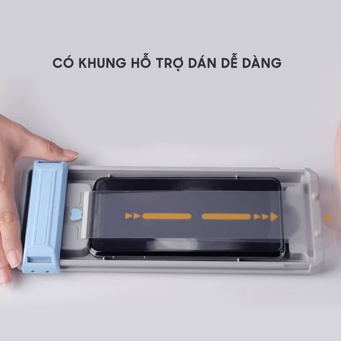 Kính cường lực Vivo X200 Pro chính hãng Gor full keo màn dùng được vân tay siêu âm trơn mượt có khung hỗ trợ dán - 6