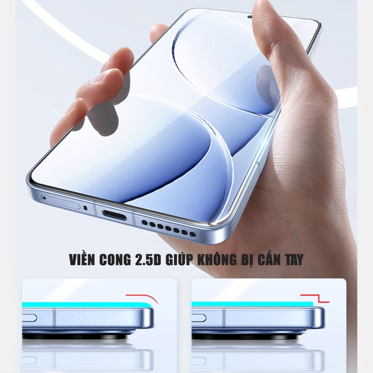 Kính cường lực Xiaomi Redmi K70E trong suốt full màn hình chính hãng Smart Devil - 9