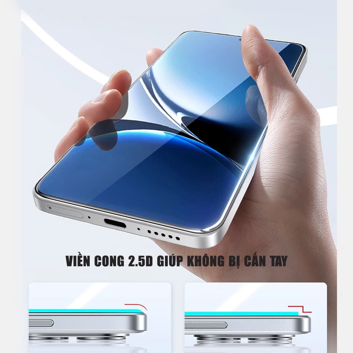 Kính cường lực Xiaomi Redmi Turbo 4 trong suốt full màn hình chính hãng Smart Devil - 7