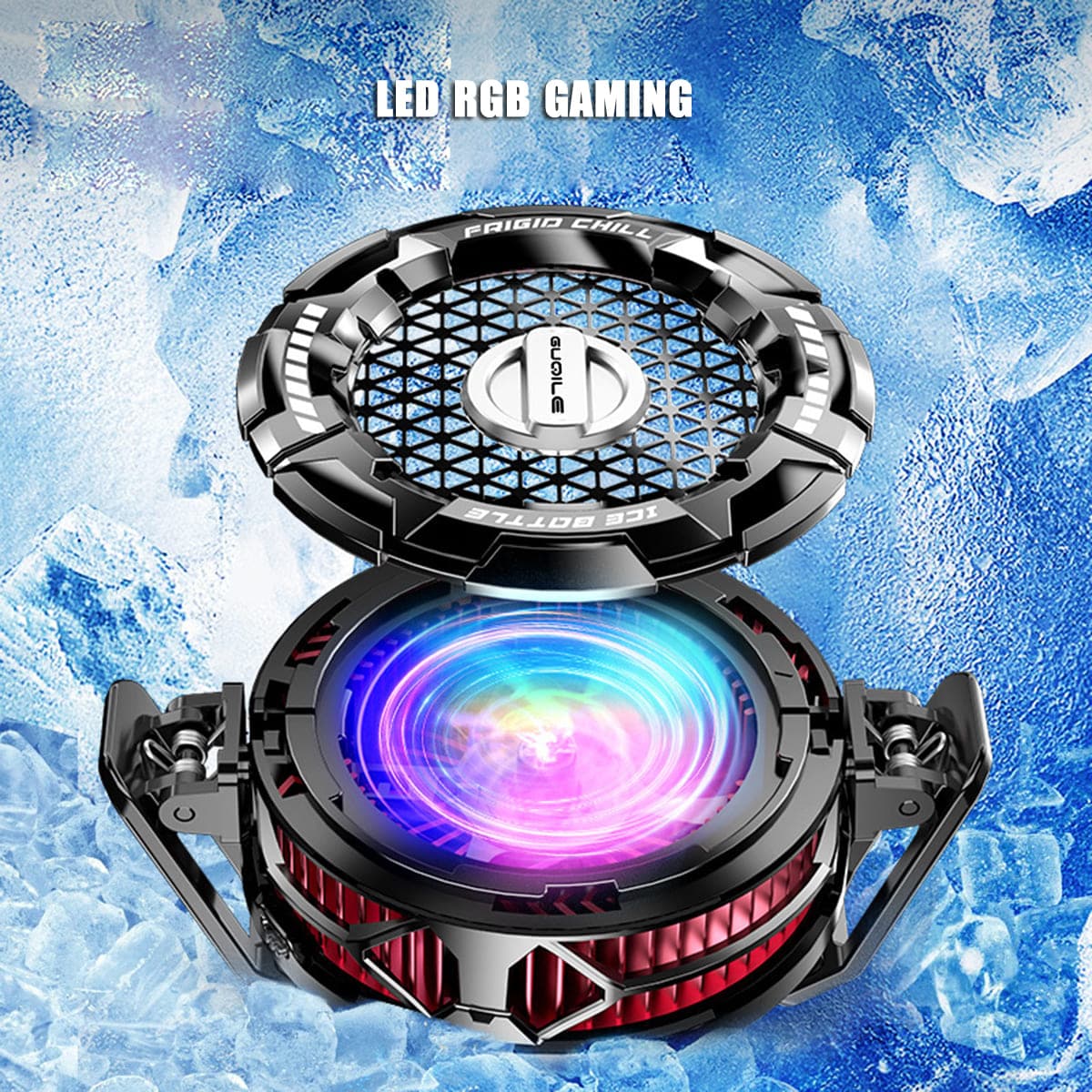 Quạt tản nhiệt sò lạnh điện thoại máy tính bảng FS02 Pro sò lạnh 36x36mm đóng băng full mặt 23W led RGB - 3