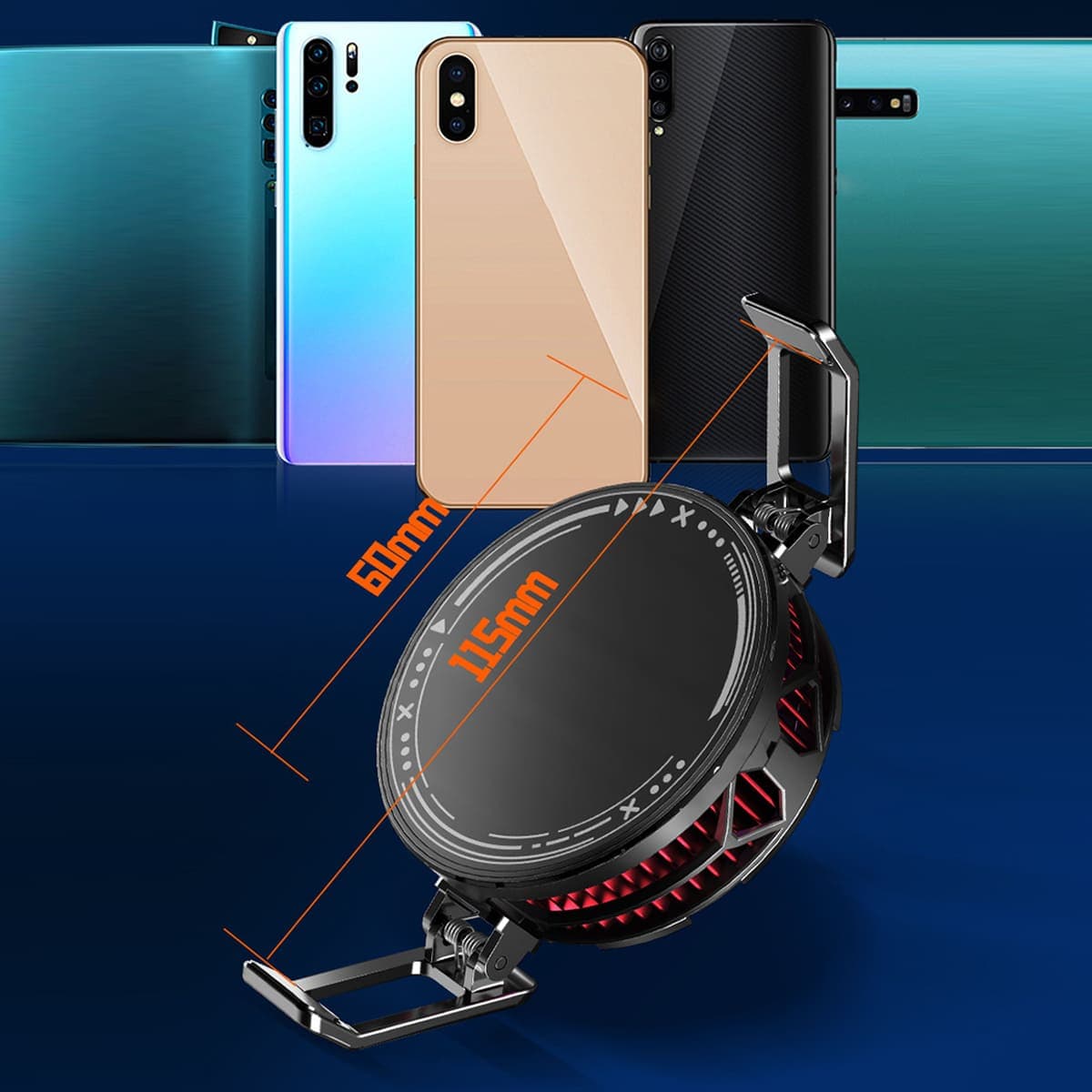 Quạt tản nhiệt sò lạnh điện thoại máy tính bảng FS02 Pro sò lạnh 36x36mm đóng băng full mặt 23W led RGB - 5