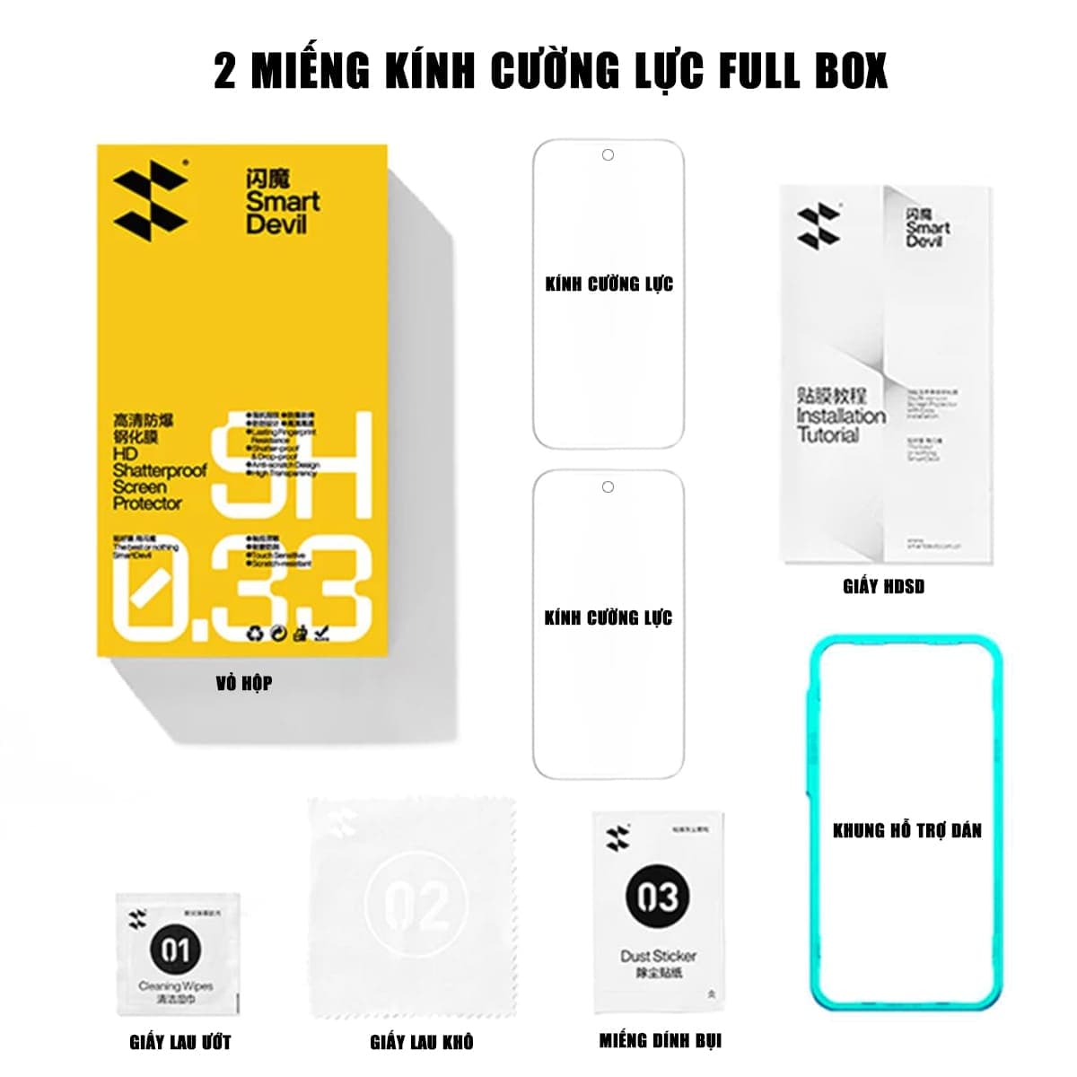 Kính cường lực Xiaomi Poco F5 Pro trong suốt full màn hình chính hãng Smart Devil - 2