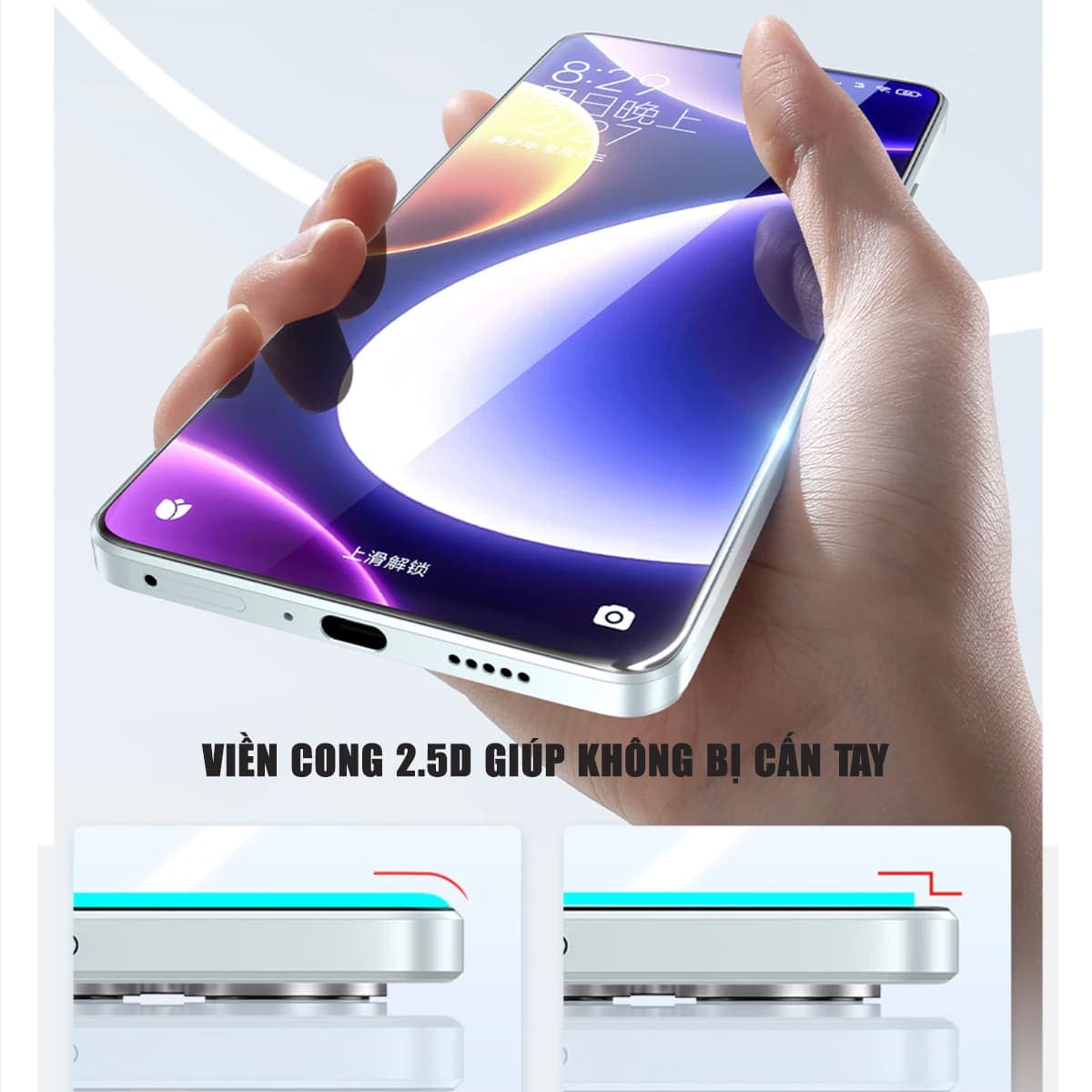 Kính cường lực Xiaomi Poco F6 Pro trong suốt full màn hình chính hãng Smart Devil - 8