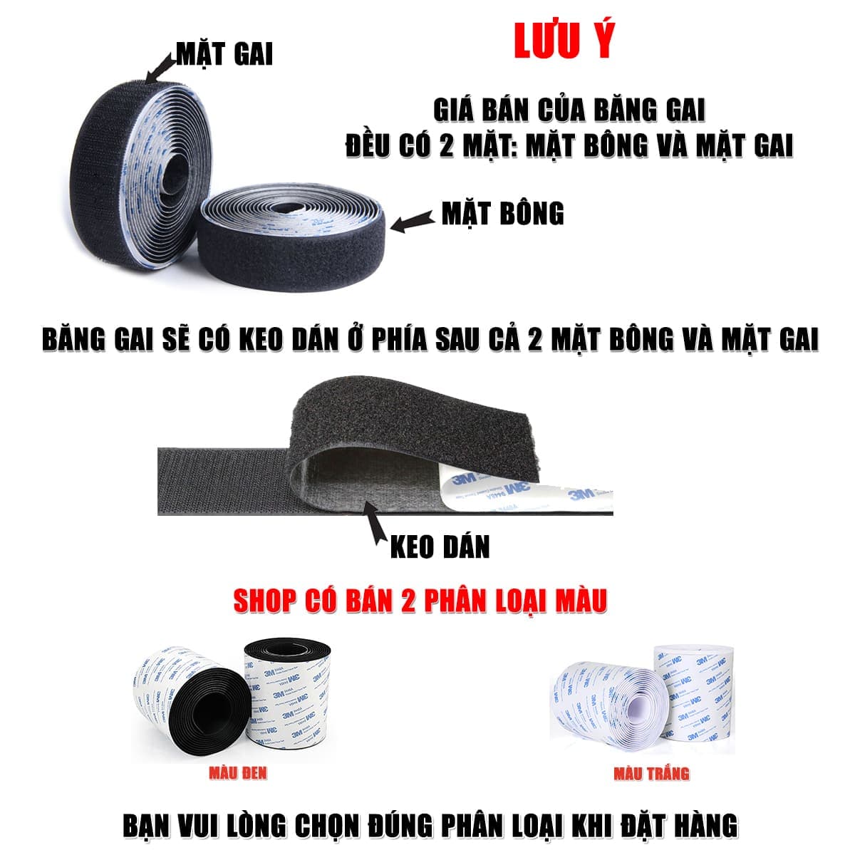 Băng gai dính 2 mặt có keo sẵn siêu dính bản 10cm, nhám dính, khoá nhám Velcro miếng dán vải 2 mặt dán giày, túi xách, quần áo - 3