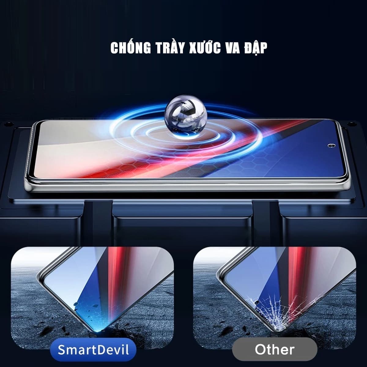 Kính cường lực iQOO 12 trong suốt full màn hình chính hãng Smart Devil - 4