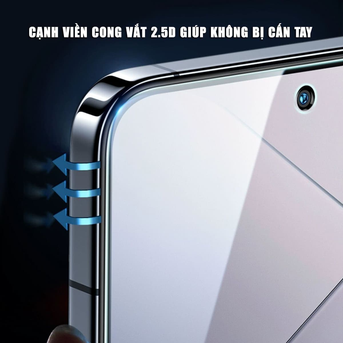 Kính cường lực Vivo iQOO Neo 8 Pro trong suốt full màn hình không viền nhận vân tay siêu âm chính hãng HYPER+ - 6