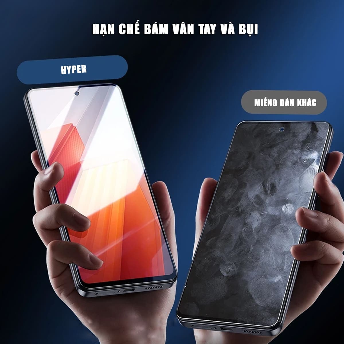 Kính cường lực Vivo iQOO Neo 8 Pro trong suốt full màn hình không viền nhận vân tay siêu âm chính hãng HYPER+ - 7