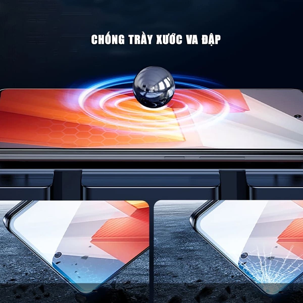 Kính cường lực Vivo iQOO Neo 8 Pro trong suốt full màn hình không viền nhận vân tay siêu âm chính hãng HYPER+ - 8