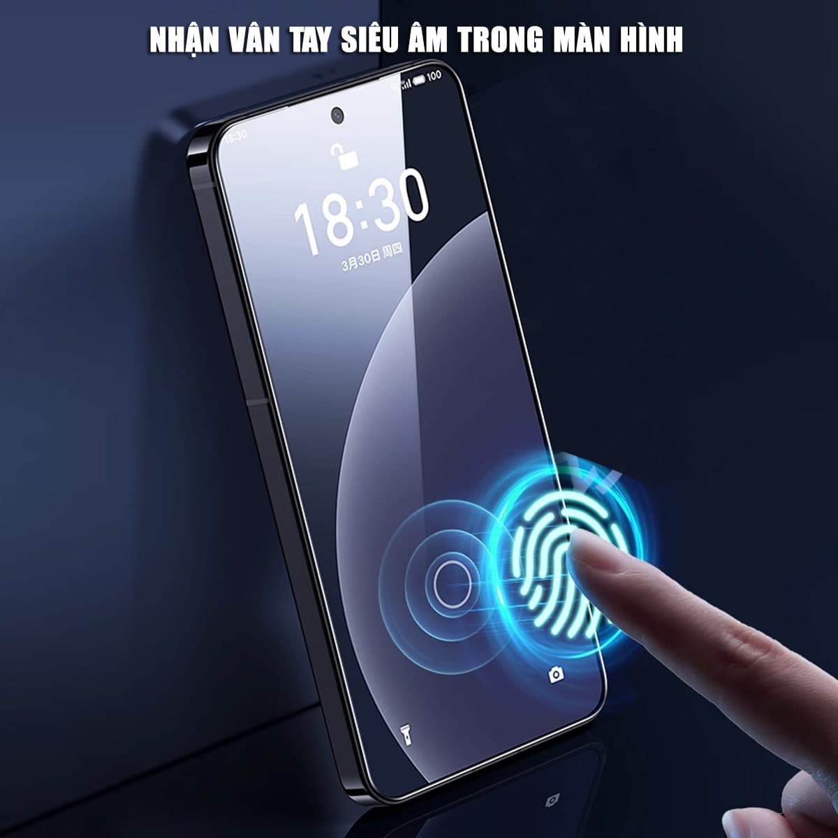 Kính cường lực Meizu 21 Pro trong suốt full màn hình không viền nhận vân tay siêu âm chính hãng HYPER+ - 6