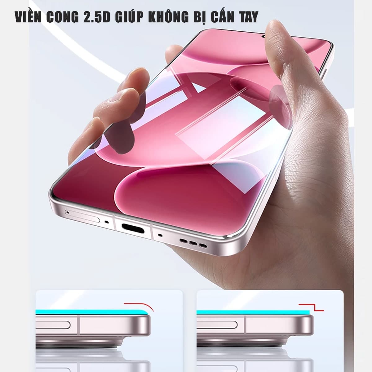 Kính cường lực Oppo Find X8 Ultra trong suốt full màn hình chính hãng Smart Devil - 5