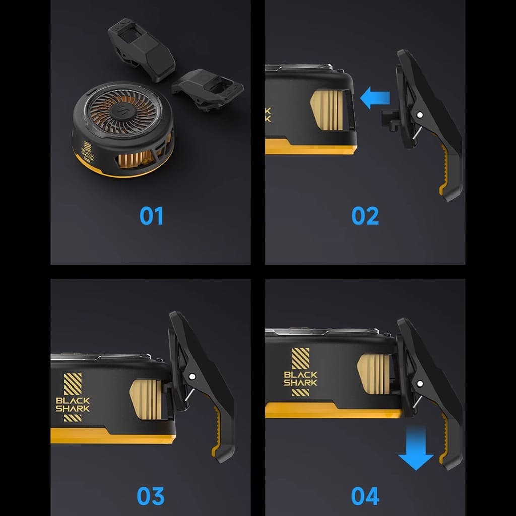 Quạt tản nhiệt điện thoại sò lạnh cao cấp Black Shark Funcooler 5 Led RGB hỗ trợ chơi game Livestream - 10