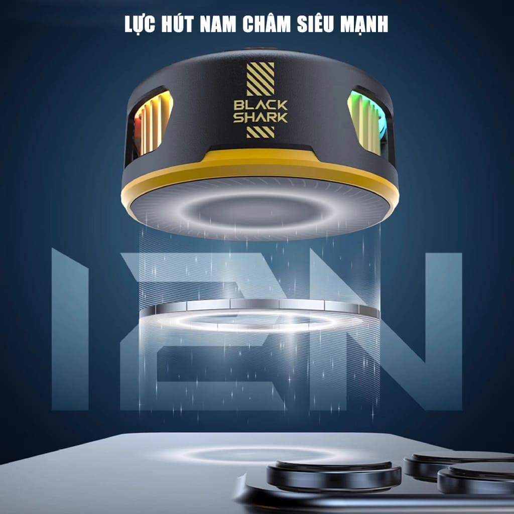 Quạt tản nhiệt điện thoại sò lạnh cao cấp Black Shark Funcooler 5 Led RGB hỗ trợ chơi game Livestream - 6