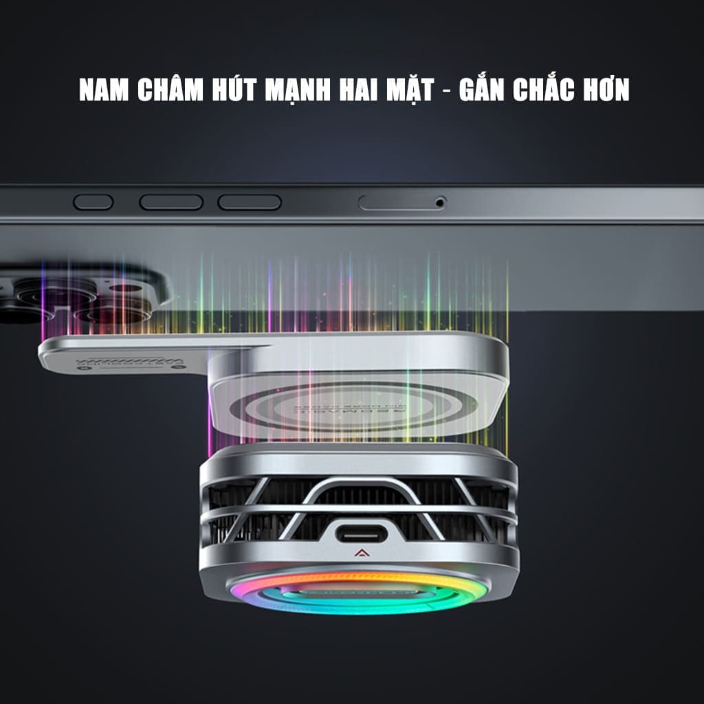Quạt tản nhiệt điện thoại sò lạnh cao cấp Redmagic Cooler 6 Pro sò lạnh từ tính AI chuyên dụng chơi game livestream - 8