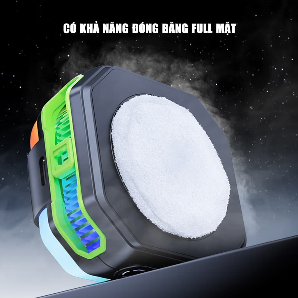 Quạt tản nhiệt điện thoại J86 Pro JS86 HK5 Pro AI Led RGB Rainbow Gaming sò lạnh từ tính thế hệ mới đóng băng full mặt - 3