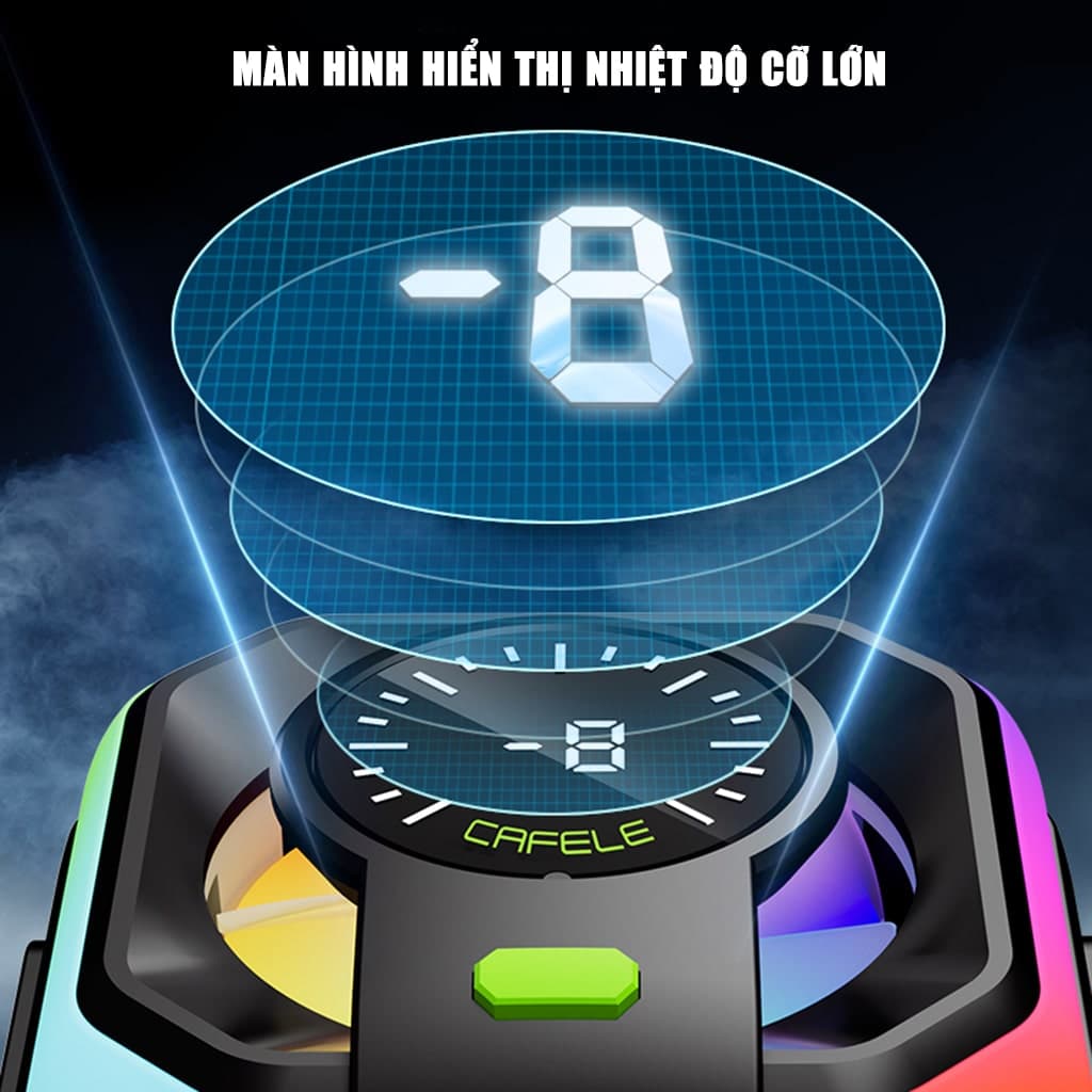 Quạt tản nhiệt điện thoại J86 Pro JS86 HK5 Pro AI Led RGB Rainbow Gaming sò lạnh từ tính thế hệ mới đóng băng full mặt - 4
