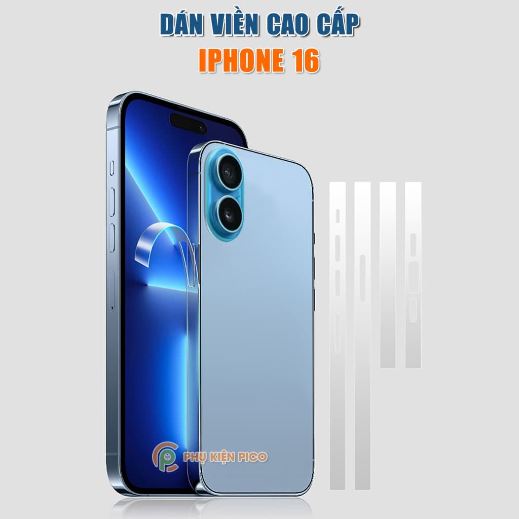 2 bộ dán viền Iphone 16 PPF dẻo trong suốt tự phục hồi vết xước