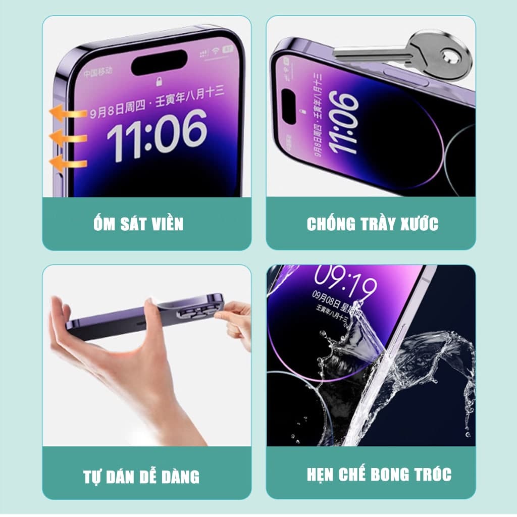 2 bộ dán viền Iphone 16 Pro PPF dẻo trong suốt tự phục hồi vết xước - 2