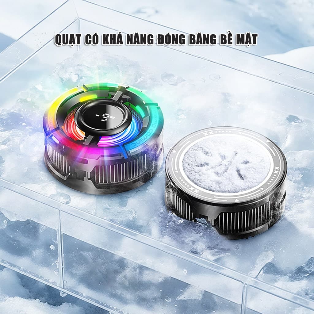 Quạt tản nhiệt điện thoại sò lạnh từ tính Memo CX15 Pro AI RGB Gaming thế hệ mới đóng băng bề mặt - 8