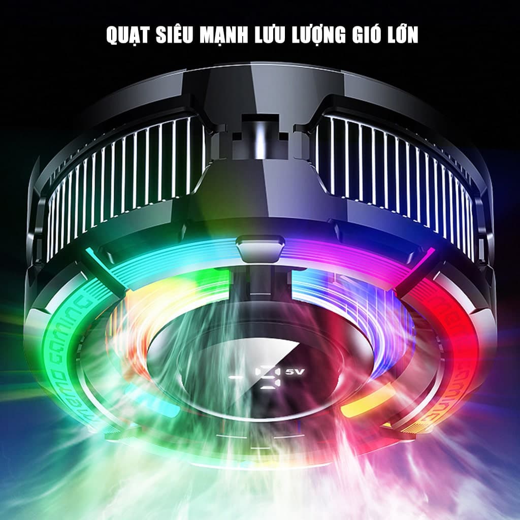 Quạt tản nhiệt điện thoại sò lạnh từ tính Memo CX15 Pro AI RGB Gaming thế hệ mới đóng băng bề mặt - 10