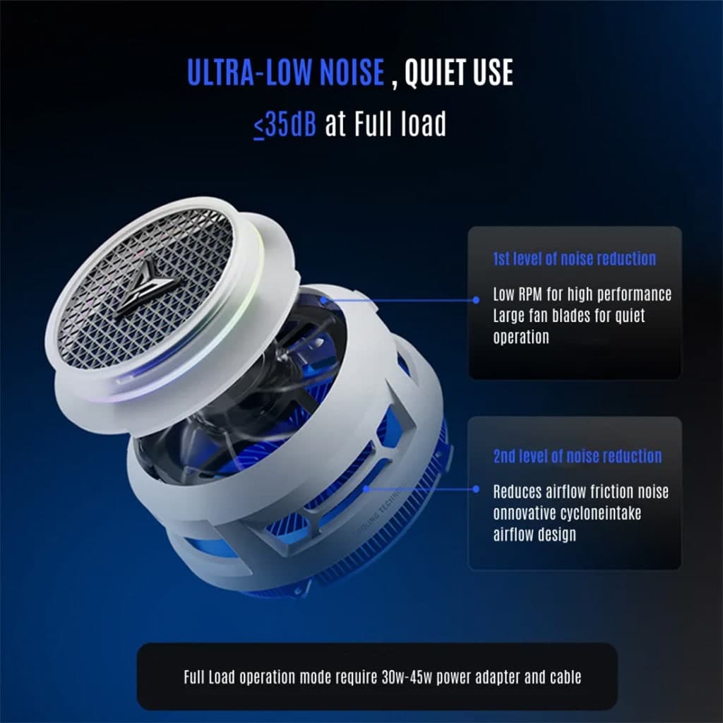 Quạt tản nhiệt điện thoại sò lạnh cao cấp Flydigi B8X 27W Led RGB có App điều điều chỉnh nhiệt độ - 8