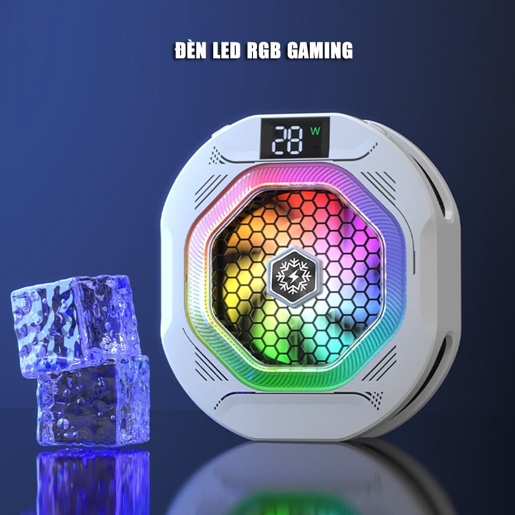 Quạt tản nhiệt điện thoại sò lạnh cao cấp TH12 Pro V2 kiểm soát nhiệt thông minh AI Led RGB làm lạnh không tụt FPS khi chơi game PUBG - 5