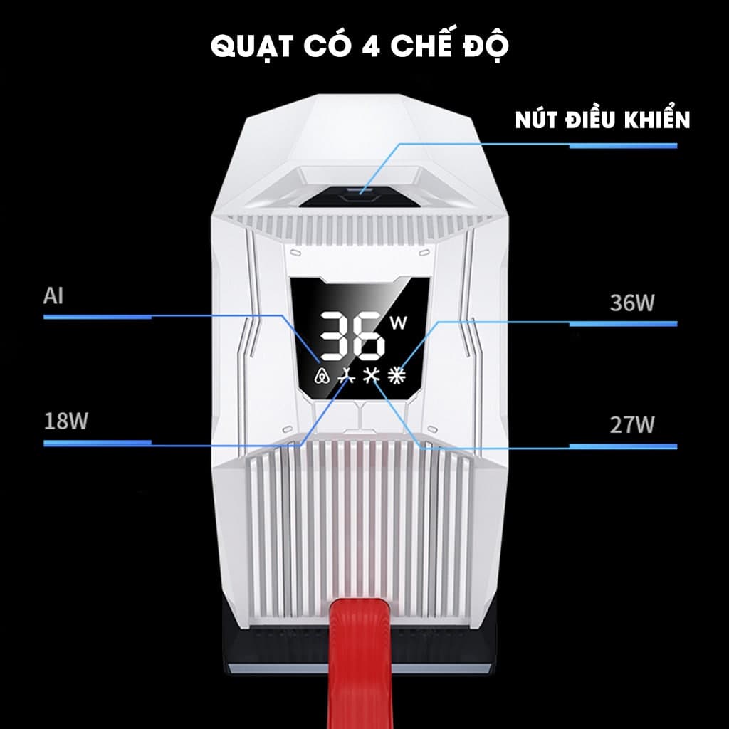 Quạt tản nhiệt điện thoại máy tính bảng sò lạnh nước từ tính XL36 PRO AI 36W hiệu năng cao đóng băng full mặt - 10