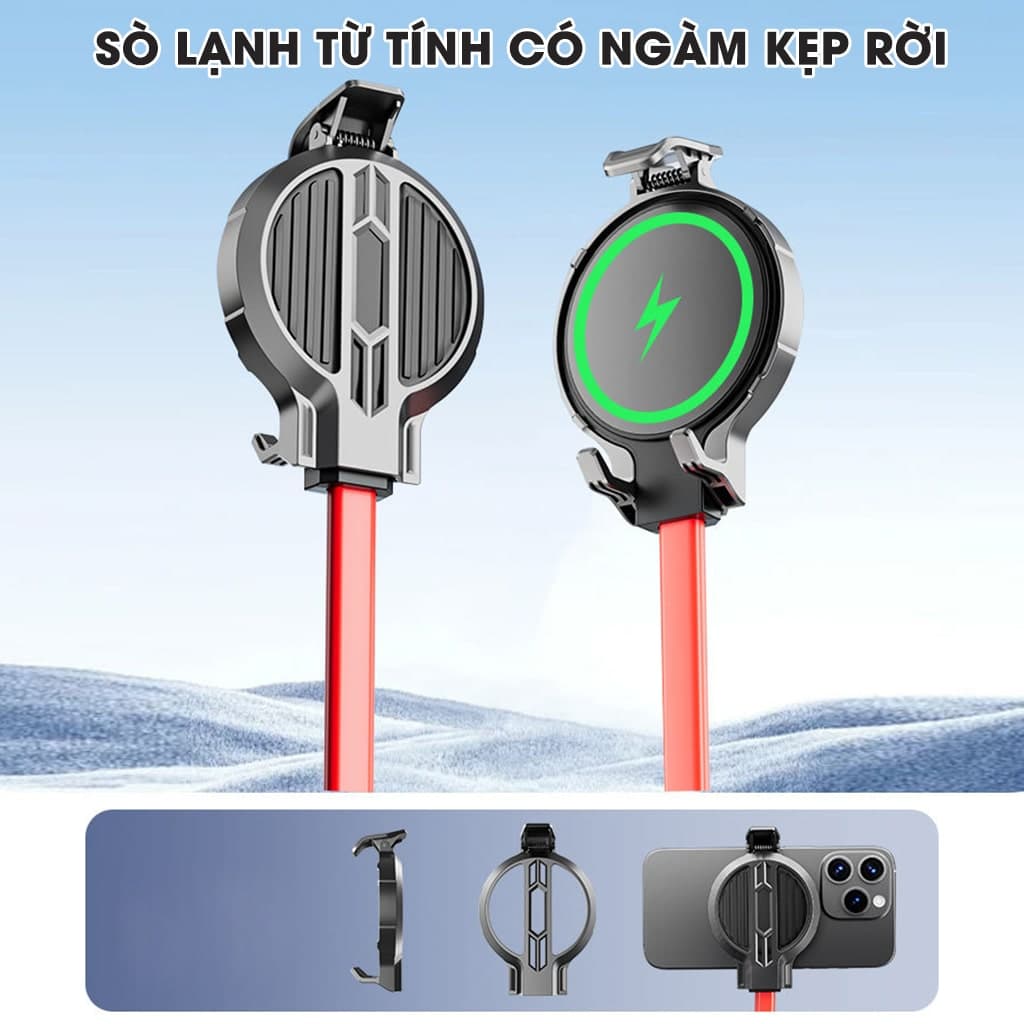 Quạt tản nhiệt điện thoại máy tính bảng sò lạnh nước từ tính XL36 PRO AI 36W hiệu năng cao đóng băng full mặt - 12