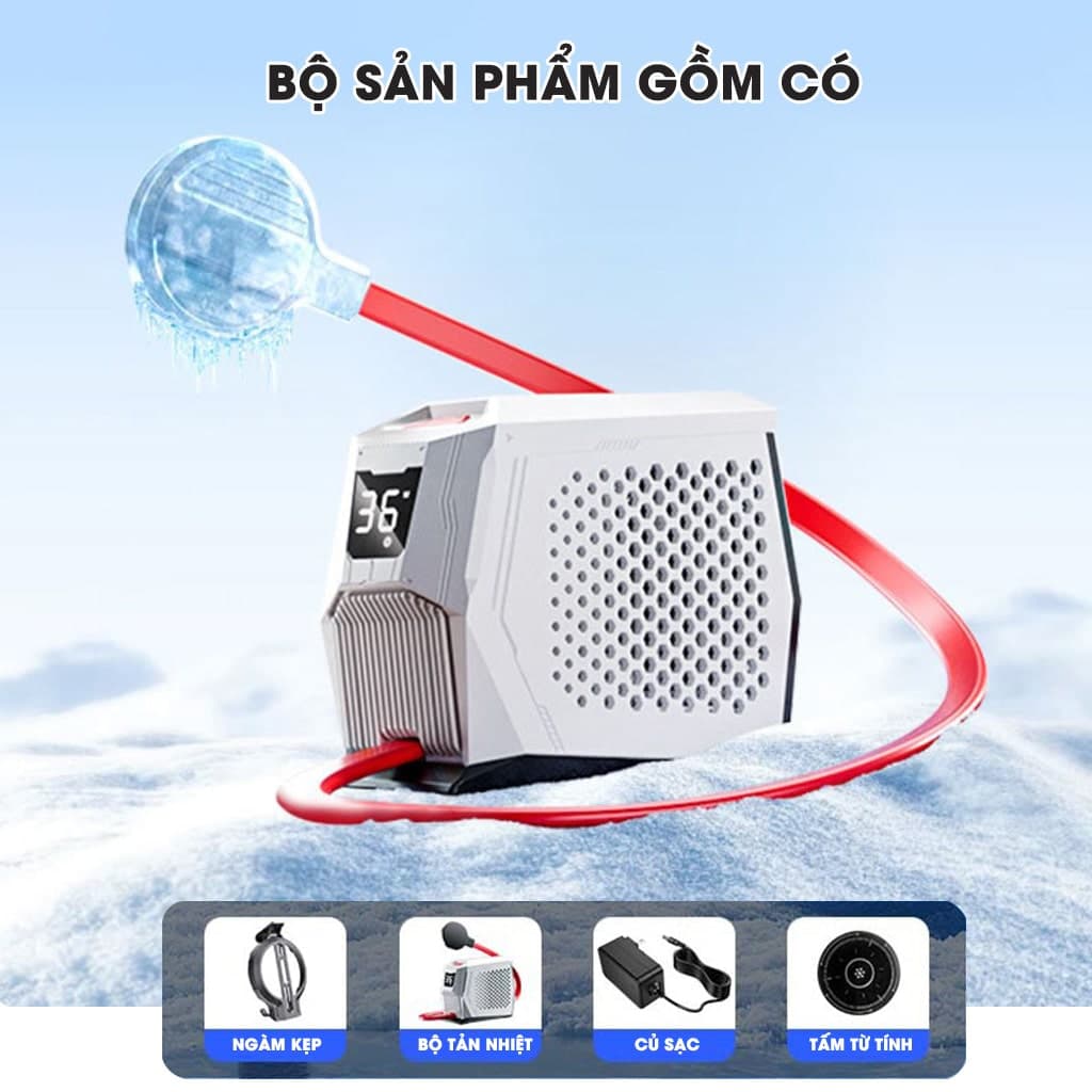 Quạt tản nhiệt điện thoại máy tính bảng sò lạnh nước từ tính XL36 PRO AI 36W hiệu năng cao đóng băng full mặt - 2